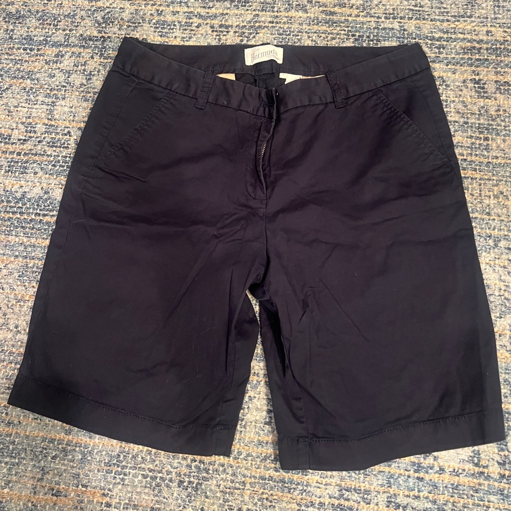 J Crew Navy Bermuda Shorts - Size 8